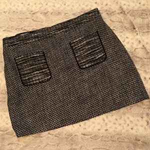 COPY - Loft Plus Black, Gray, Shimmery Tweed Skirt Sz 18